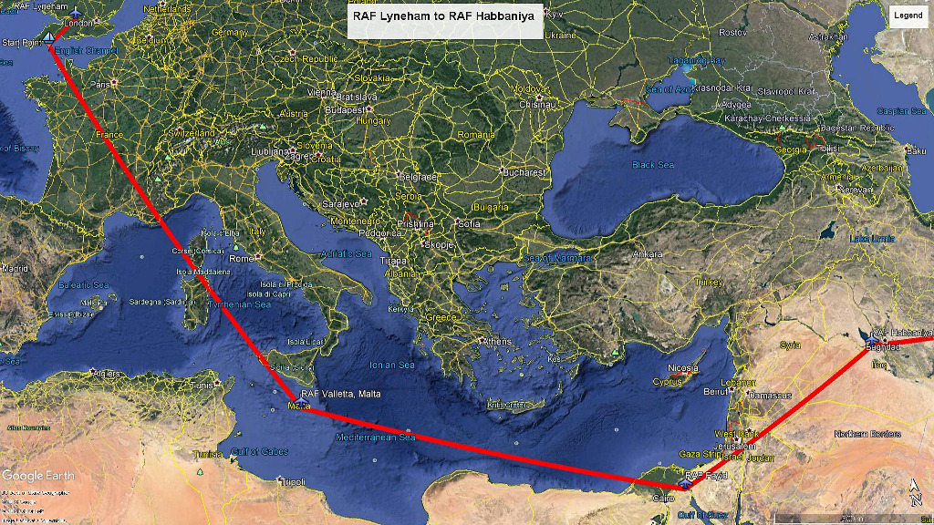 RAF Lyneham to RAF Habbaniya web